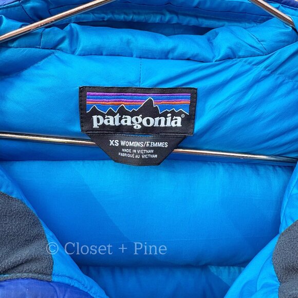 Patagonia Hi-Loft Down Hoody Jacket Cobalt‎ Blue Size XS Puffer Hooded 600 Fill - Picture 4 of 16